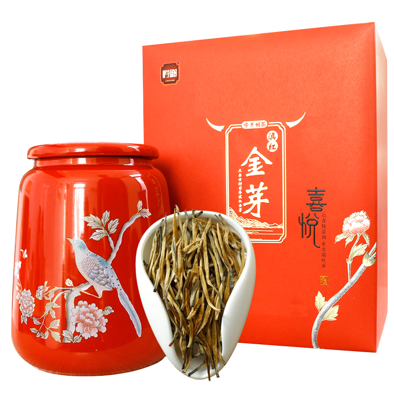 嶗鄉(xiāng)嶗山紅茶300g特級茶葉送福禮盒工夫紅茶禮盒隨機(jī)發(fā)貨中秋節(jié)禮盒 禮盒裝300g1盒慶豐年