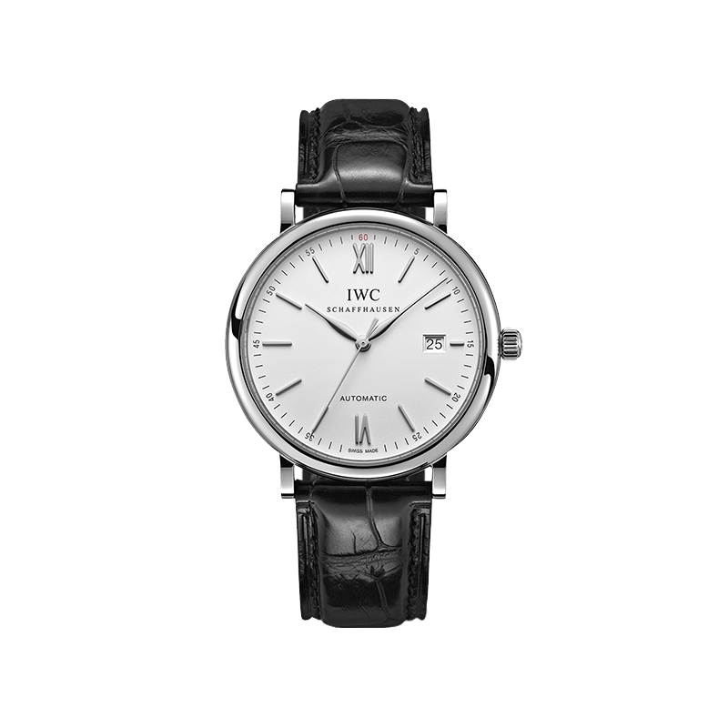 万国（IWC）礼物 柏涛菲诺系列 银盘银针 鳄鱼皮 红60 男表 IW356501 40mm