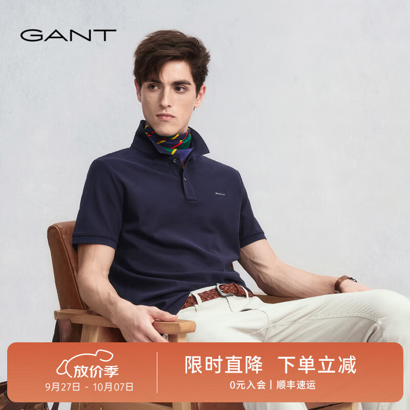GANT/���ء�100%Һ���ޡ�2025����ʿ�׷�T�������״�������t��POLO�� Ү³�� L