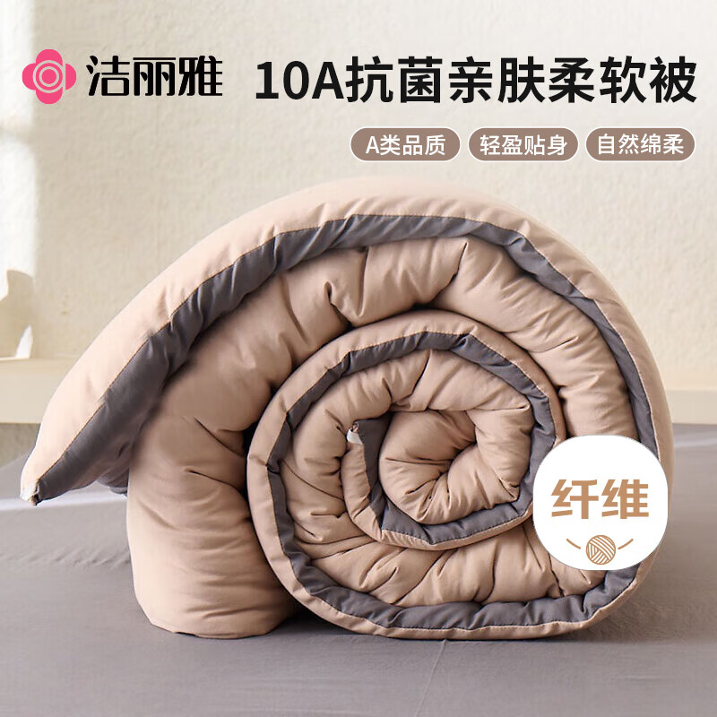 洁丽雅10A抗菌被子被芯 加厚秋冬季空调被 双人四季厚6斤200*230cm