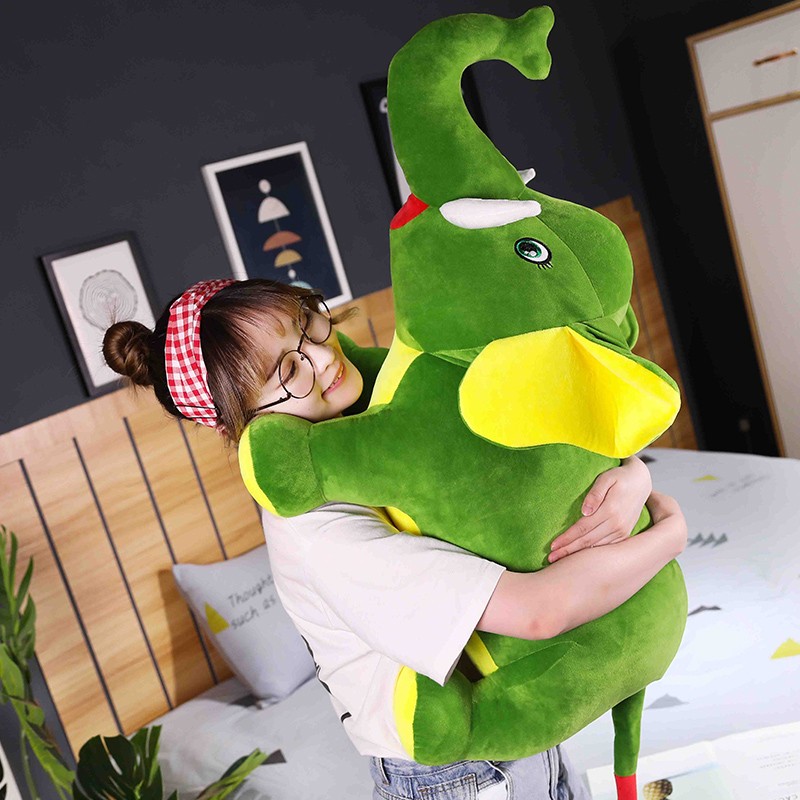 大象毛绒玩具礼物布娃娃玩偶抱枕公仔大号床上陪玩儿童礼物 绿色 大象