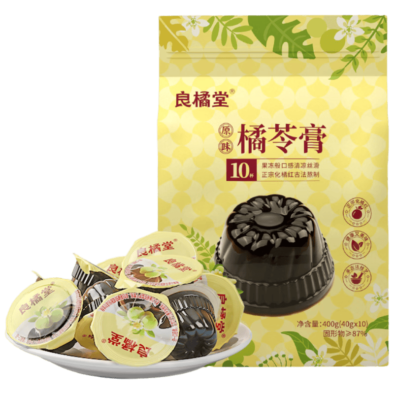 良橘堂化橘红橘苓膏400g*10个 果冻零食送清凉解暑健康化橘红原料制作