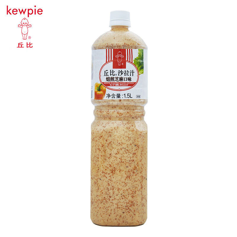丘比焙煎芝麻口味15L大拌菜日式青梅蔬菜水果沙拉醬沙拉汁油醋汁 經典芝麻焙煎芝麻1點5L*1瓶