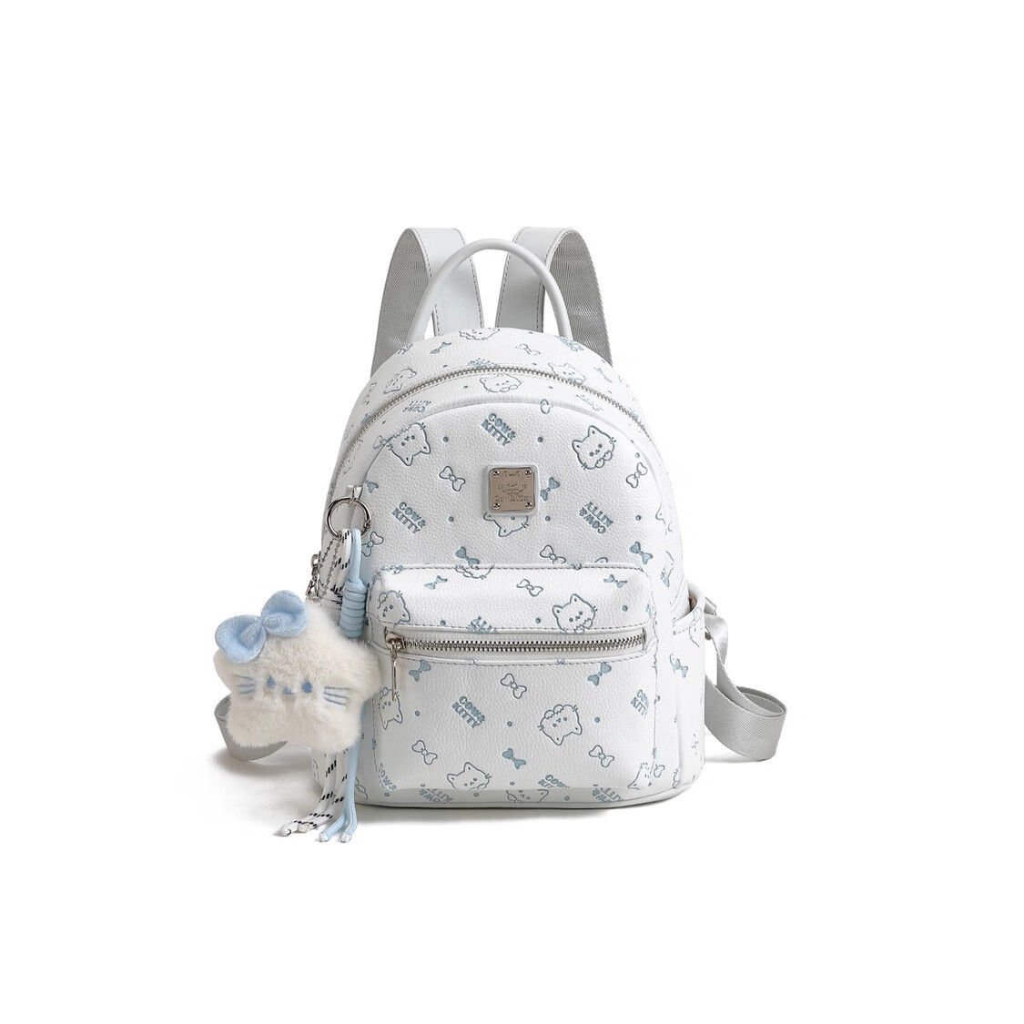 COW&KITTY【女神节】礼物时尚百搭双肩包女小众设计少女休闲校园Kitty背包 蓝色赠礼盒【小号】