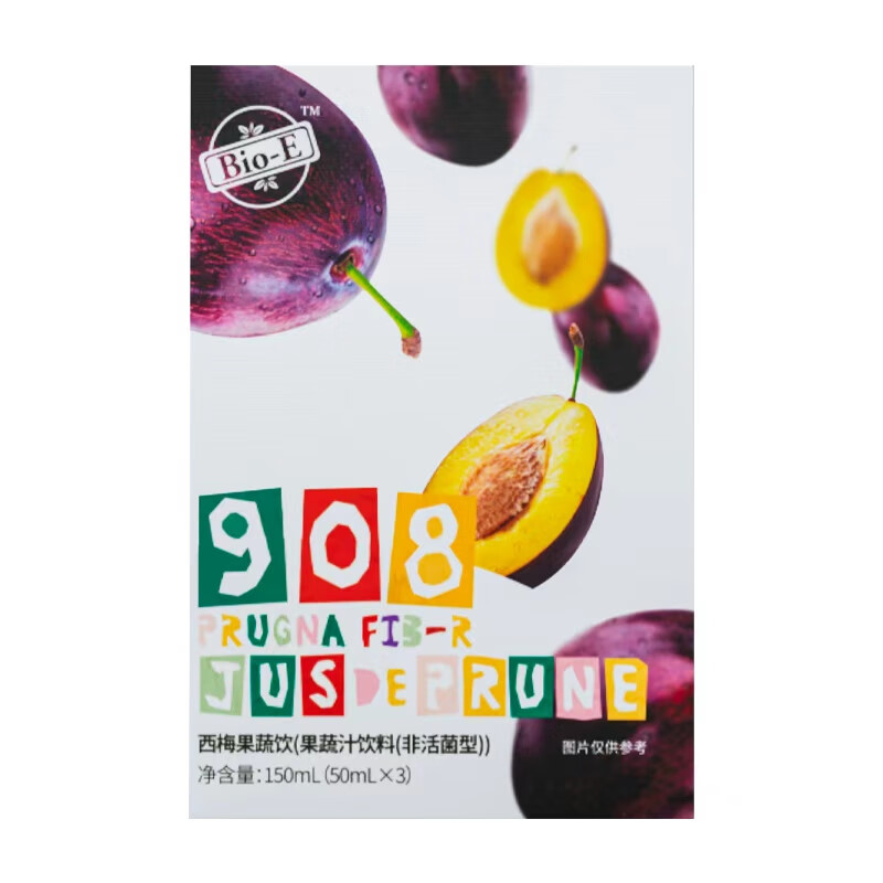 Bio-E908西梅汁果蔬酵素饮3支/盒 bioe含血橙左旋肉碱西梅饮果蔬精粹 Bioe西梅酵素2盒