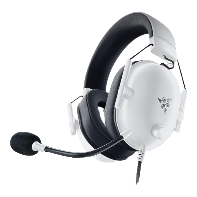 RAZER 雷蛇 旋风黑鲨V2 X 耳罩式头戴式降噪有线游戏耳机 白色 3.5mm