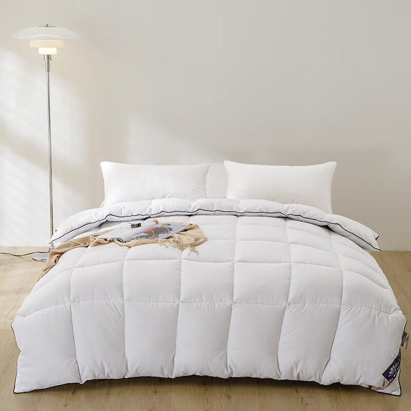 恒源祥羽丝绒被白鹅丝绒冬被五星级酒店加厚保暖春秋被子8斤单双人被芯 白色 150*200cm【3斤空调被】