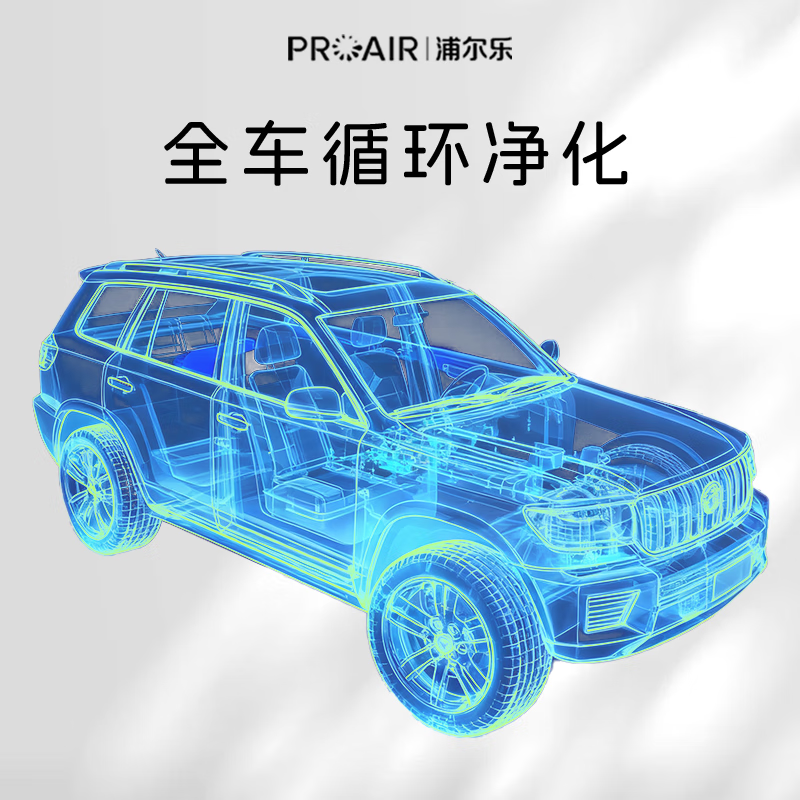 浦尔乐净化BOX车载净化器去除二手烟异味甲醛车内清新空气四重净化等离子杀菌男生礼品 车载净化BOX【绿色】