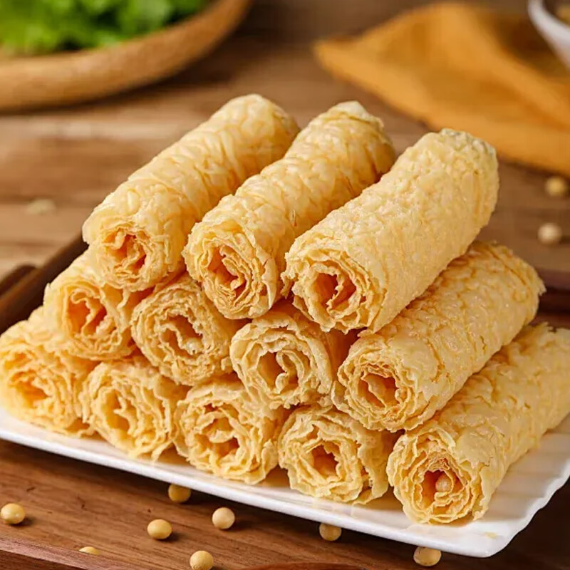 彬盛达响铃卷 豆制品豆皮卷 油炸腐竹卷 豆衣卷虾滑螺蛳粉火锅食材 响铃卷120g*3袋