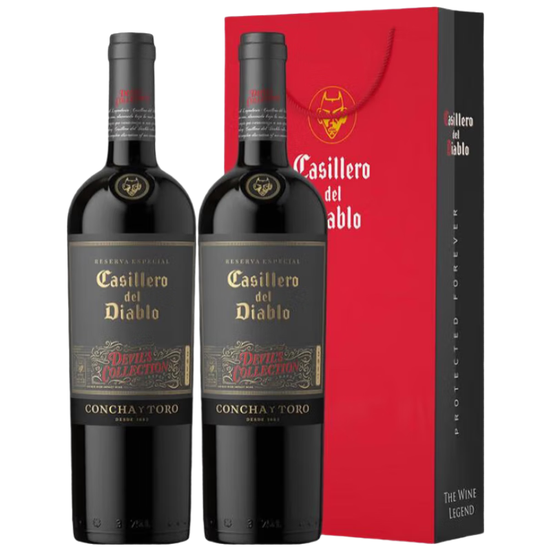 ���ڲ�������ħ����Casillero del Diablo�����Ѿ� ����ԭƿ���ں�� ��ħ��ħ��ϵ�����Ѿ�750ml �������� �����Ѿ�˫֧װ 169Ԫ