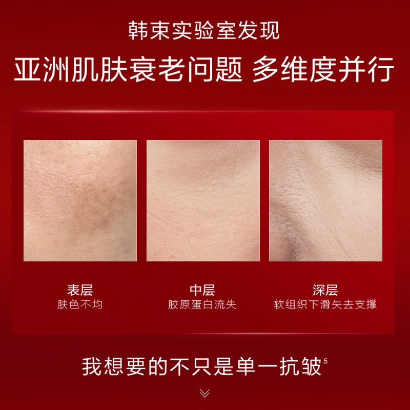 韩束（KanS）红蛮腰水乳护肤品套装抗皱紧致淡纹化妆品全套礼盒送女友新年礼物 （水80ml+乳80ml）*2