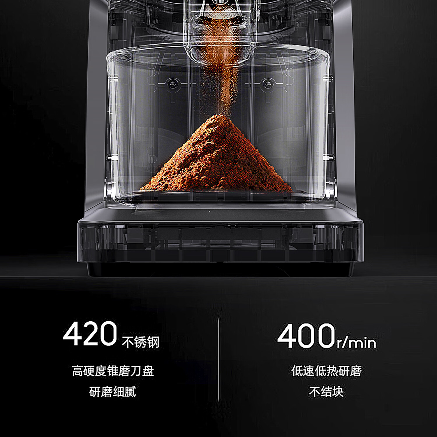 CAFELFFE聚咖极萃电动磨豆机咖啡便捷式家用意式手冲咖啡豆研磨机磨粉机商用等离子防飞粉低残留 【新升级】低音精密研磨不锈钢