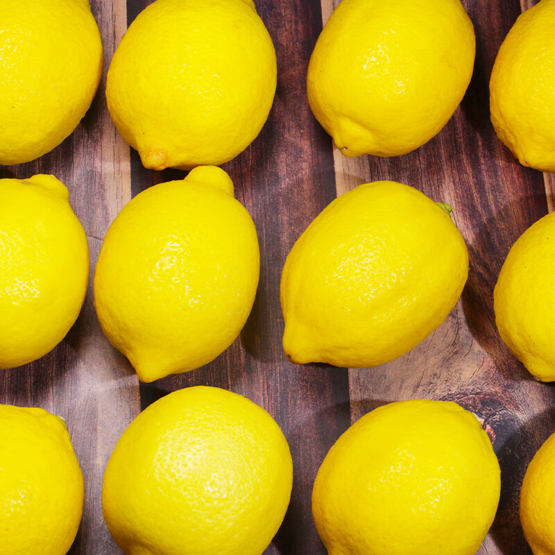牛爱田 安岳黄柠檬新鲜当季精选优质黄柠檬皮薄多汁酸爽水果 黄柠檬15个单果60-80g