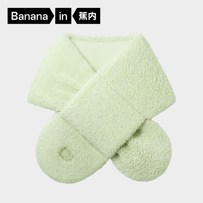 蕉内（Bananain）蕉内基础302Go女士双面绒感休闲围巾 均码 【围脖】嫩萤绿