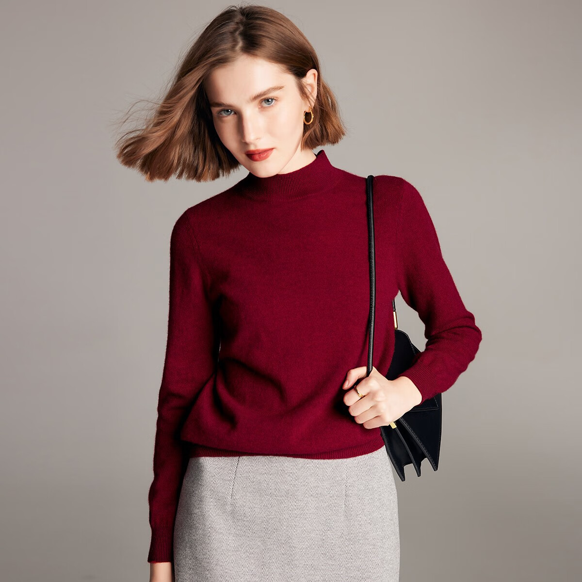 ���ޣ�PALUOPO�����аٴ�100%ɽ������Ůʿ�ﶬ������ɫ�������֯��ůë�� ��ɫ ����� L 165/105 399Ԫ