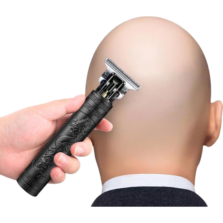 光头神器剪发器美发电推子电动理发器电推剪油头雕刻剃头刀光头理发剪 黑色龙凤-钢刀头