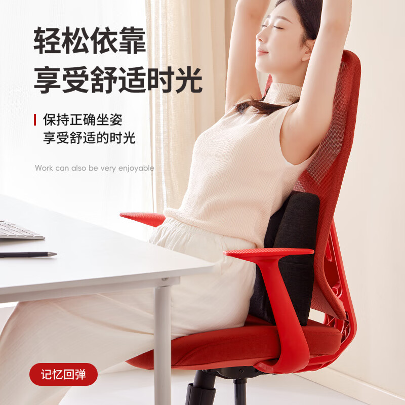 AILUKI日本腰垫办公室护腰靠垫靠背垫座椅腰枕椅子工位久坐腰靠腰托靠枕 顶腰款绅士灰【90%用户的选择】 枕套 哪里酸痛顶哪里舒适办公一整天