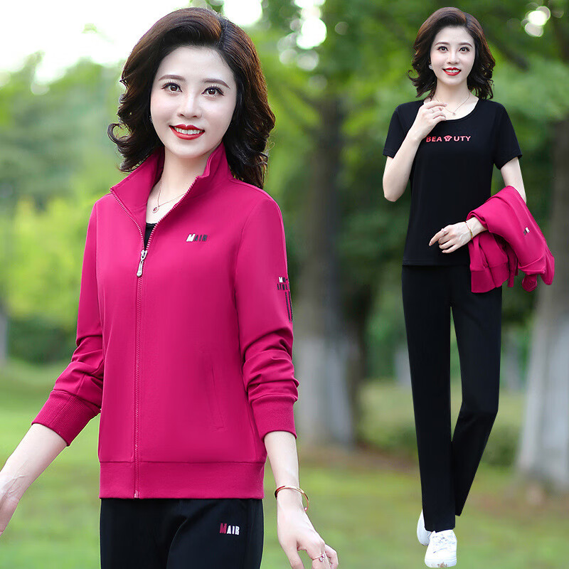 知特 40岁女人有气质的秋季套装女年轻妈妈秋装运动套装中老年女休闲