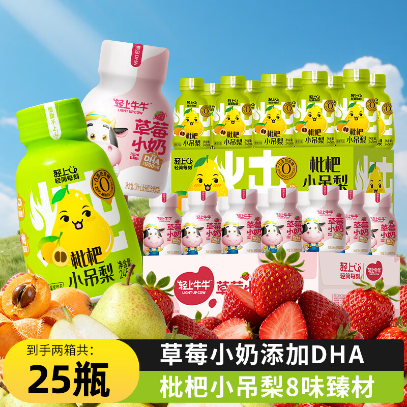 轻上草莓小奶138ml*15瓶+轻上枇杷小吊梨245ml*10瓶