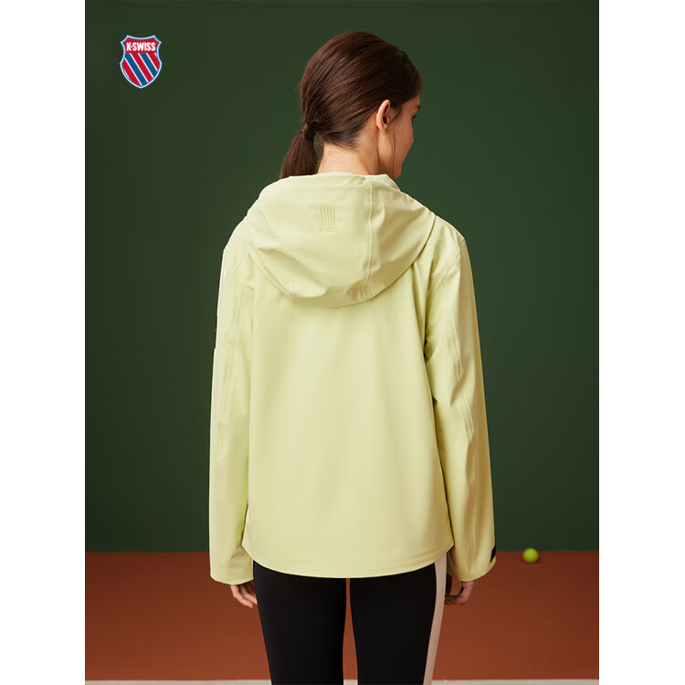 盖世威（K·SWISS）KSWISS运动外套男女同款百搭简约防风梭织运动上衣 黑色 S