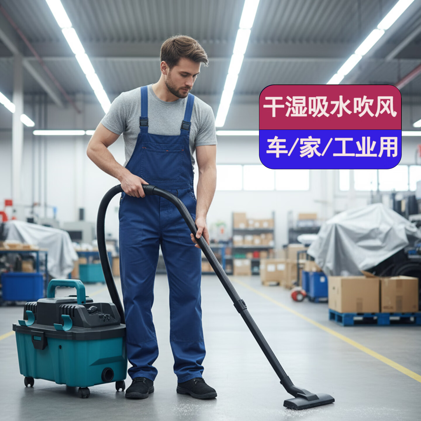 Toohello无线吸尘器干湿锂电家用车载户外大吸力开荒保洁便携式多功能吹风干湿吸尘器吸水地毯吸宠物毛发 干湿多功能吸尘器【无电池】