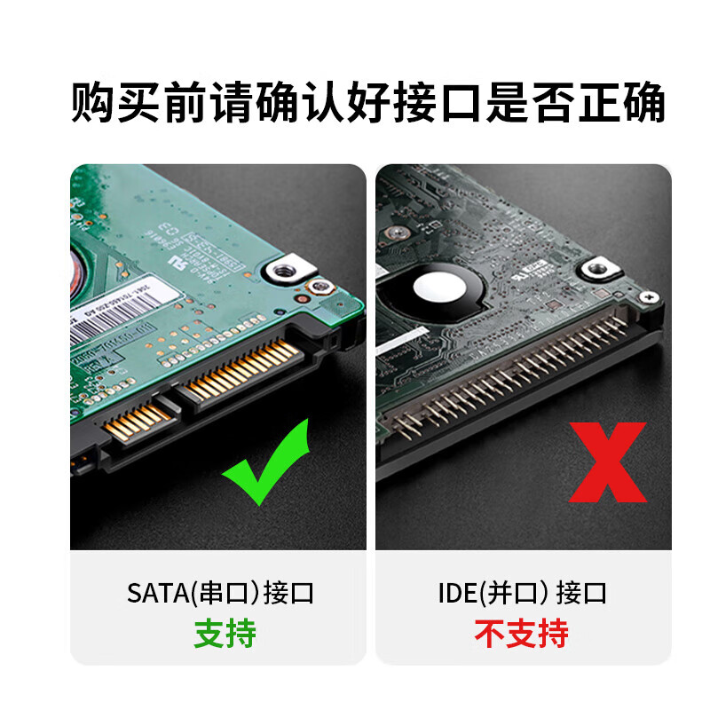OKOUIDE硬盘盒外置外接盒SATA读取器底座通用电脑 2.5英寸/3.5英寸串口机械固态硬盘多功能底座 双硬盘底座USB3.0【经典款】