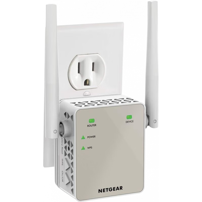 網(wǎng)件（NETGEAR）EX6120信號放大器wifi范圍擴(kuò)展器雙頻1200Mbps連25臺設(shè)備 白色