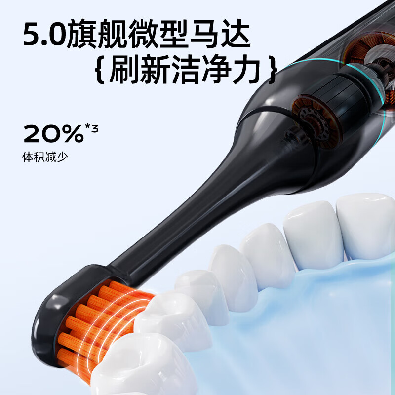 罗曼（ROAMAN）智能电动牙刷声波震动情侣礼盒款 旅行出差必备 生日礼物男士 T1|冰川黑