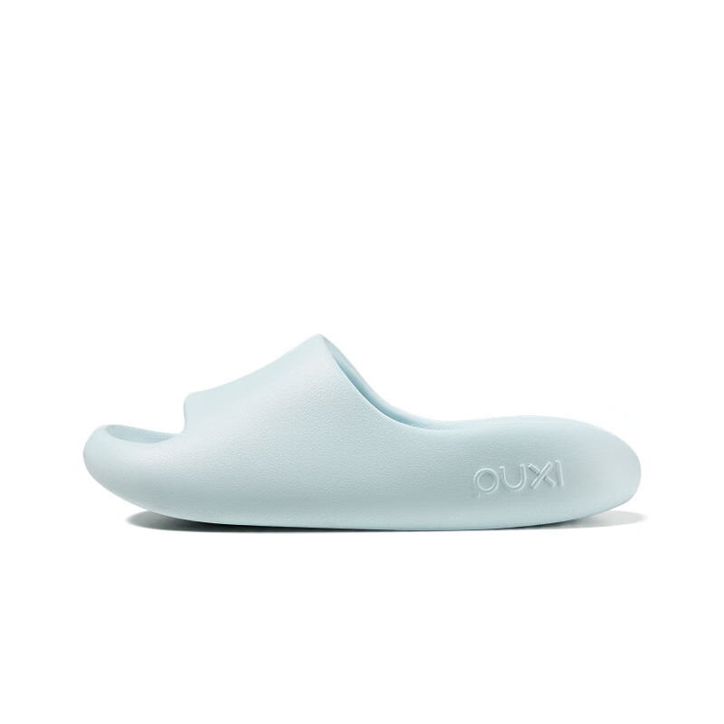 朴西可户外情侣厚底踩屎感凉拖鞋男士夏季防滑软底家居室内拖鞋女 冰河蓝 35 36