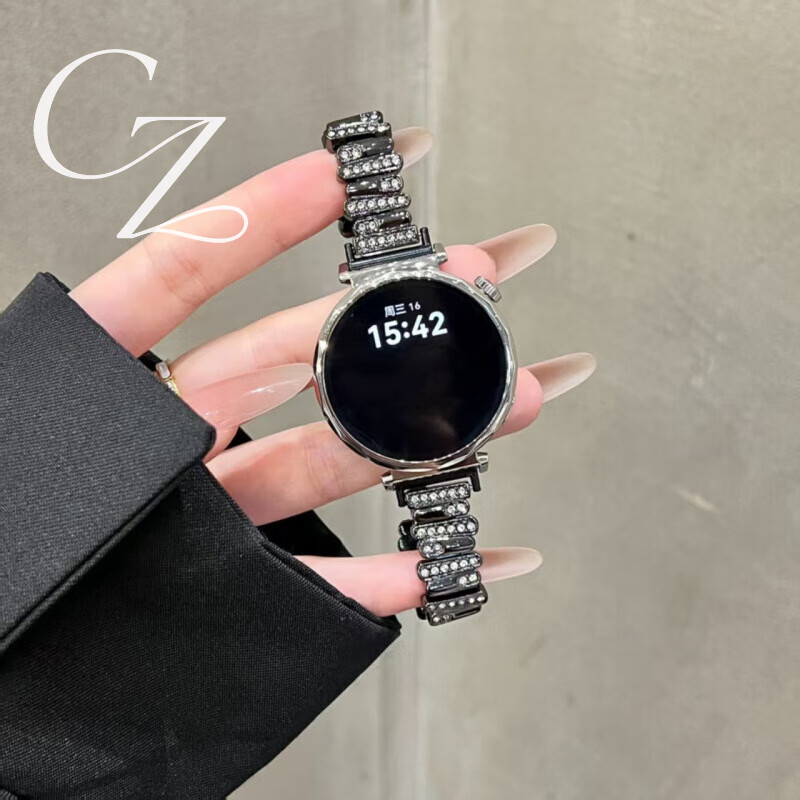 适用华为GT6表带蝴蝶扣gt5手表金属腕带gt4/gt3女watch5/4pro/3 玫瑰金 华为GT4/GT5 41mm/GT5Pro42mm