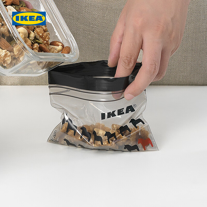 宜家（IKEA）顺手买一件ISTAD 艾斯塔 密封袋 1/0.4 公升蓝色60件