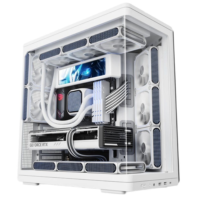 �����ߣ�aigo����� �� ���԰� ��ɫ ��Ϸ����̨ʽATX������ 360ˮ��λ/һ�廡�沣��/���ҷֲֺ�����/5090�Կ�