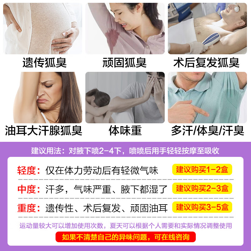 驻美堂四氯羟铝锆止汗露走珠腋下止汗除臭无香型去异味臭腋臭男女士可用 四氯羟铝锆走珠(3瓶装)