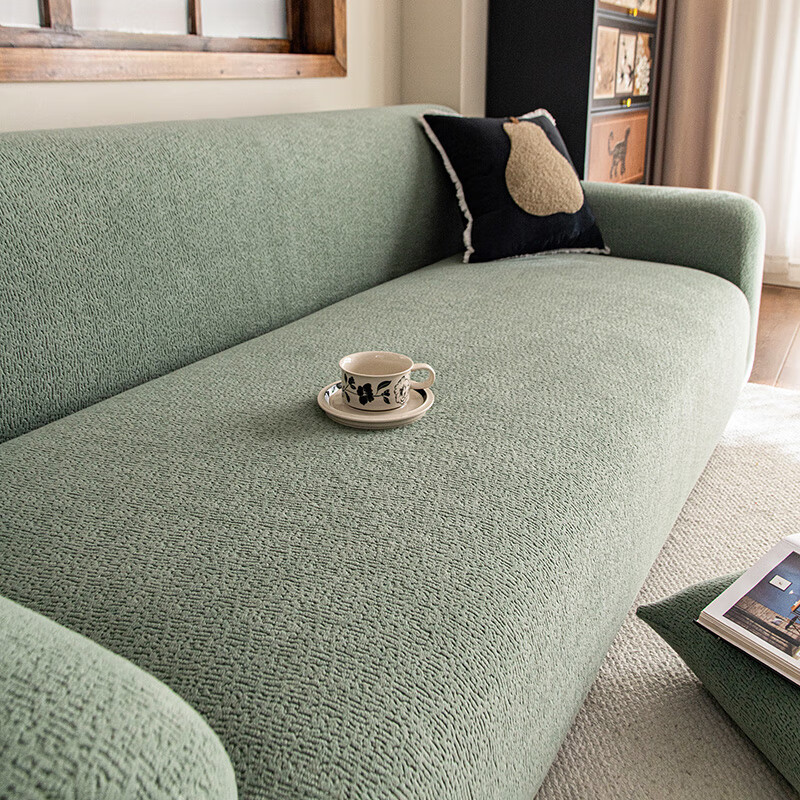 蘭麗坊 復古美拉德沙發(fā)套罩2025秋冬新款皮沙發(fā)罩全包裹沙發(fā)保護套 簡(jiǎn)絨-灰湖綠 五人位【305-360cm丨送抱枕套】