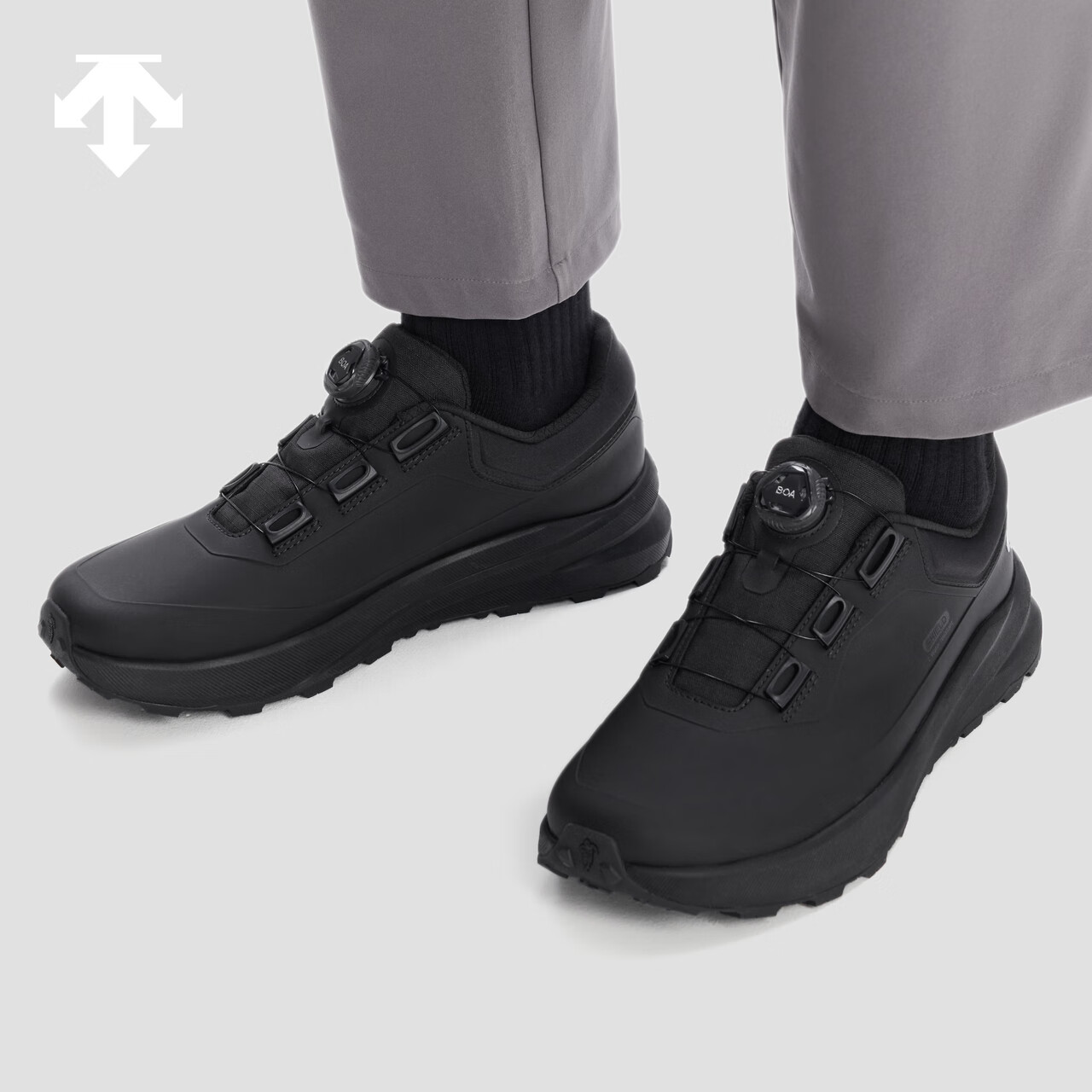 迪桑特（DESCENTE）都市通勤男女款DUALIS WIREWP BOA运动休闲鞋 男子BK-黑色-D5491DSN19 43