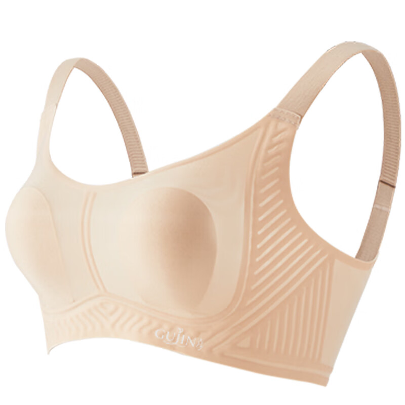 古今（GUJIN）内衣女士文胸罩大胸显小无钢圈聚拢防下垂防外扩收副乳提拉上托 奶咖 （稳定不跑杯） 3XL 【42/95BCD】 【推荐155-17斤】