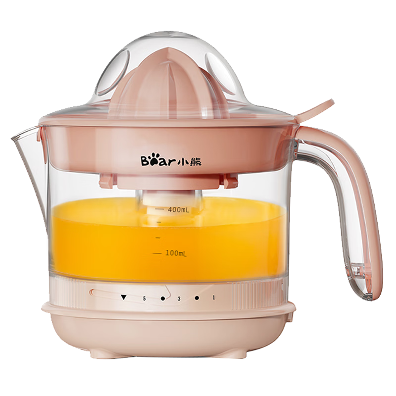 小熊（Bear）榨汁机 原汁机 便携式家用电动橙汁机 橙汁压榨器半手动榨汁机柠檬柳橙压果汁机A04B1