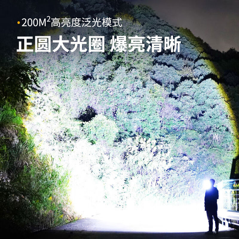 宰搂头戴式强光头灯充电感应激光亮手电筒夜钓鱼专用户外照明灯 H16白黄双激光六节锂电池