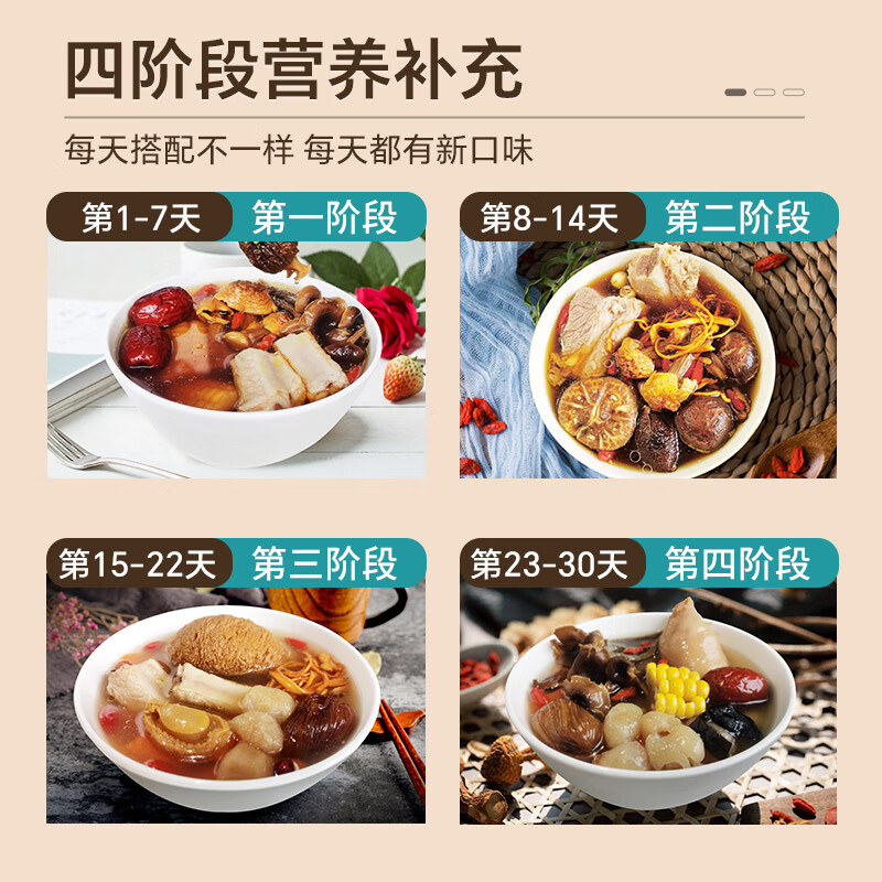 知安和月子餐食材包30天月子汤煲汤料产妇月子营养品人流小产后调理补品 30天豪华月子汤（每天不重样）