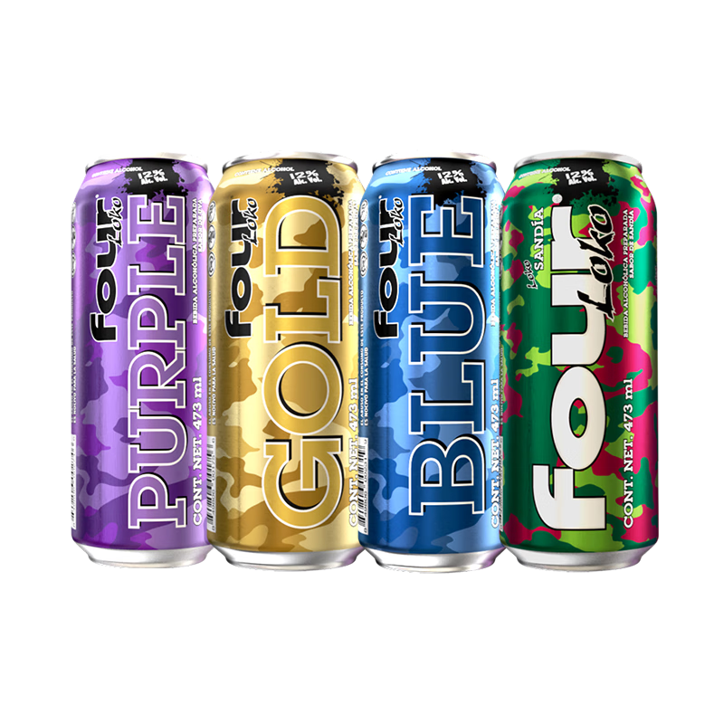 FOUR LOKO����˼�β��355ml*4��ä�� ˮ����ζ12%vol΢�� ī����ԭװ����