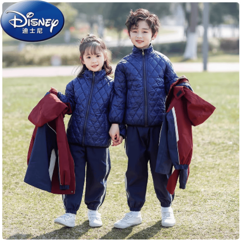 锋衣儿童班服三合一套装秋冬季幼儿园运动服园 藏青色棉内胆 160 cm