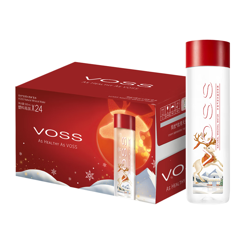 ܽ˿��VOSS��������Ȼ��Ȫˮ500ml*24ƿ(����ƿ)������ˮ��������װ ������� 120Ԫ