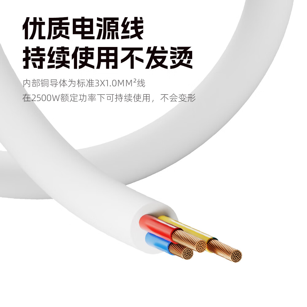 罗格朗新国标插座插排接线板总控接线板插排插板插座面板 【新国标防过载】总控4位5孔+4位2孔-2.8米