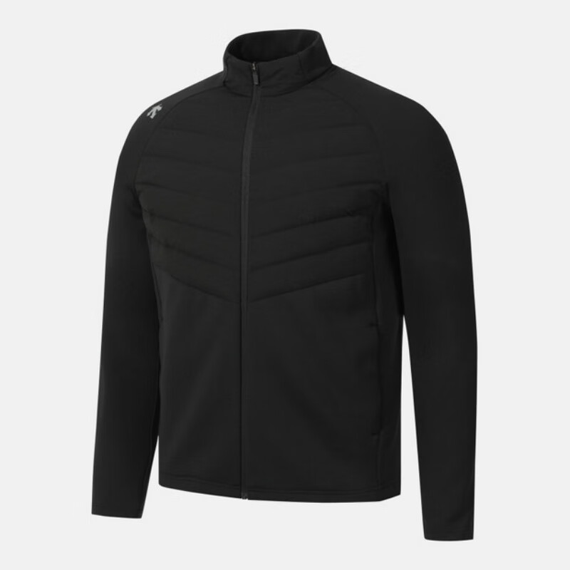 迪桑特（DESCENTE）中性羽絨服 25新款Hybrid Zip-Up彈力防風(fēng)保暖輕質(zhì)反光條羽絨服 黑色 S |85 女