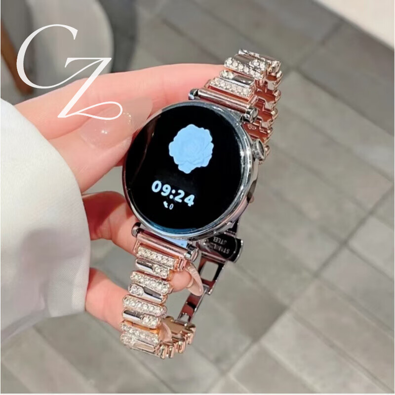 适用华为GT6表带蝴蝶扣gt5手表金属腕带gt4/gt3女watch5/4pro/3 玫瑰金 华为GT4/GT5 41mm/GT5Pro42mm