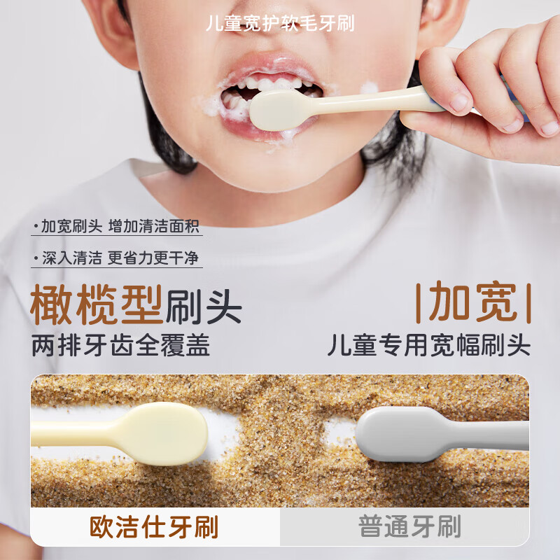 伊奈美宽护式儿童牙刷软毛护龈3-6-12岁柔软超细洁齿刷毛套装口腔护理 儿童宽护软毛牙刷· 6支