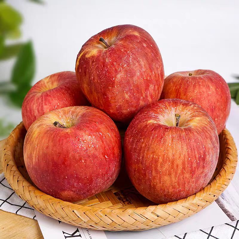 集南鲜 大漠冰糖心富士苹果 甘肃新鲜脆甜苹果 孕妇水果节日送礼 5斤甄选果 单果70-80mm 净重4.5斤