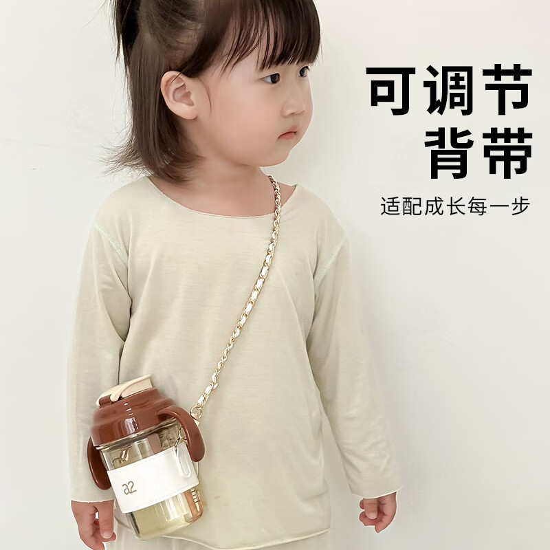 A 2儿童水杯无阀学饮杯牛奶杯一岁以上宝宝PPSU吸管杯直饮奶瓶喝奶杯 无阀PPSU直饮杯 260ml 白色