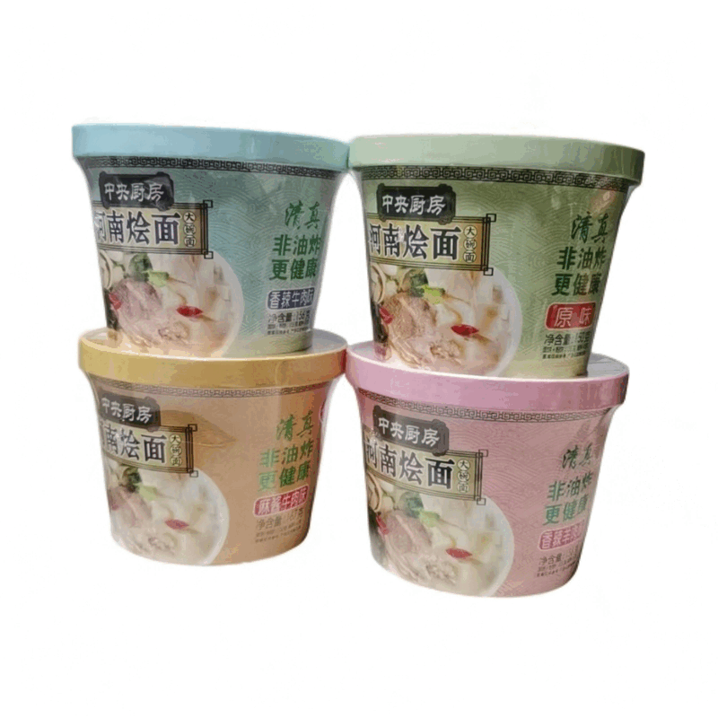 小香廚清真河南燴面中央廚房原味牛肉羊肉麻醬美味速食大碗面家鄉(xiāng) 小香廚大桶麻醬牛肉燴面167克4桶