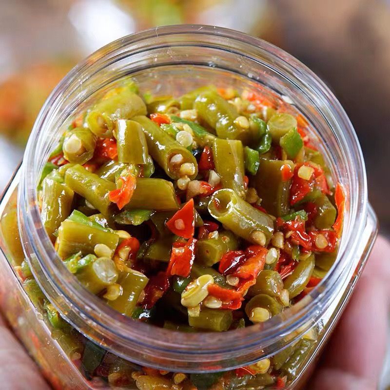 堂家巷子香辣酸豆角湖南老牌子彩椒酸辣豆角開胃壇子腌制下飯菜 彩椒酸豆角3瓶